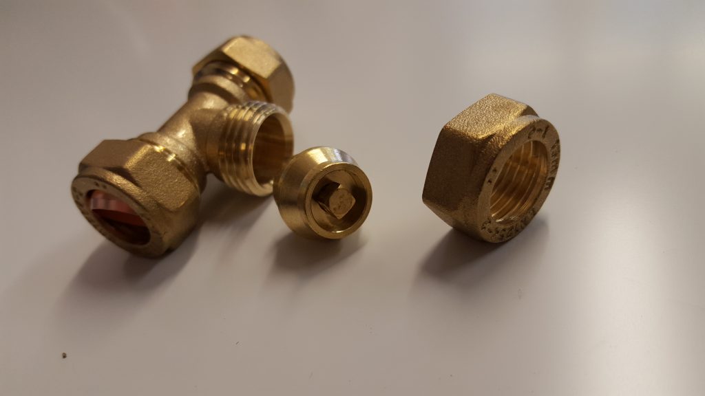 AIR VENT manual Brass to fit in Compression15mm fitting Outsourced Energy