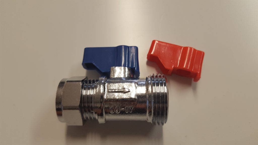 15mm x 3/4" Washing Machine , Hot / Cold quarterturn Lever Valve